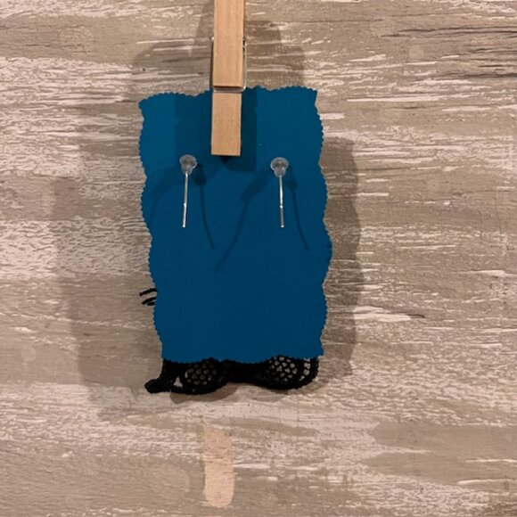 Homemade Black Cat Lightweight Lace Earrings - Picture 5 of 5